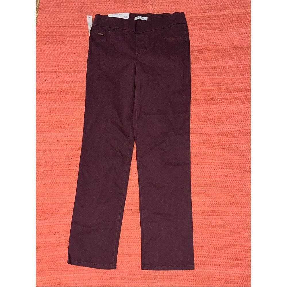 NEW WITH TAGS Nine West Pants Women's size 4 Wine Tasting Twill Heidi Pull On St